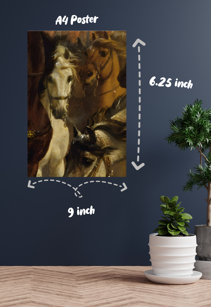 The Three Horses Art Poster