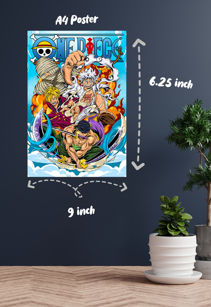 Monster Trio One Piece Luffy Crew Poster