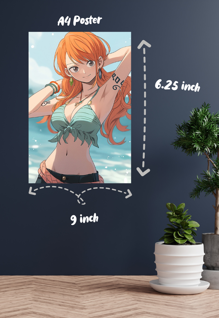 Nami Beach One Piece Poster