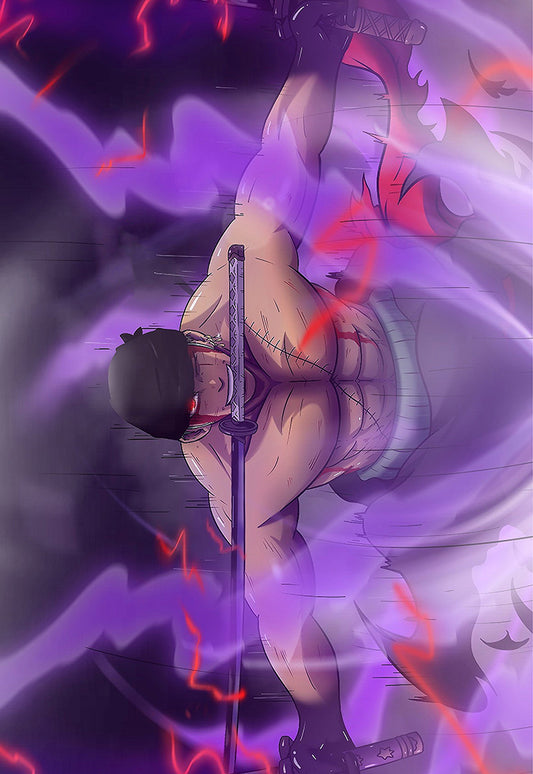 Zoro King of Hell Anime Landscape Poster