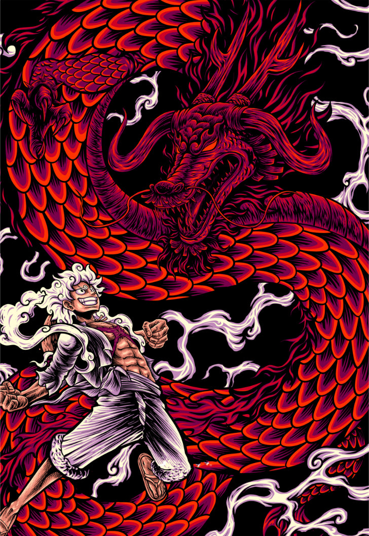 The Warrior of Liberation Luffy Gear 5 | One Piece | Anime Poster