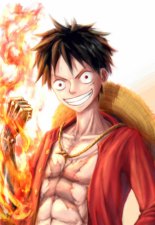 Luffy Fury One Piece Anime Poster