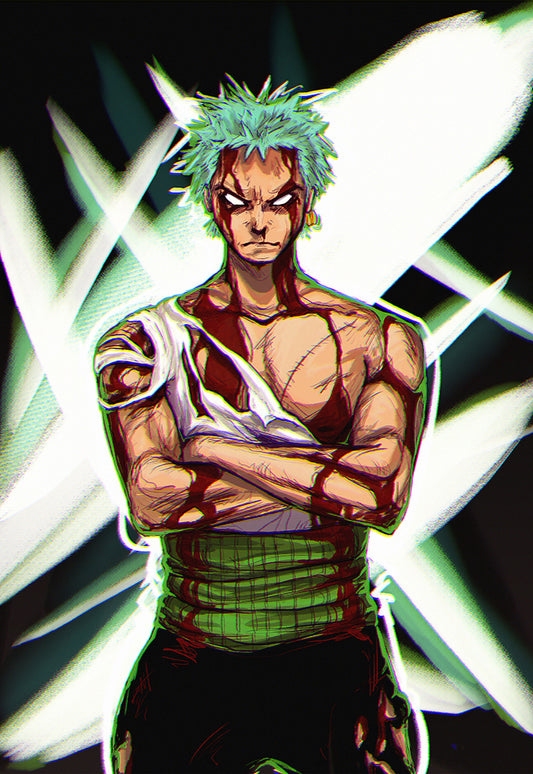 I Feel No Pain Zoro One Piece Poster