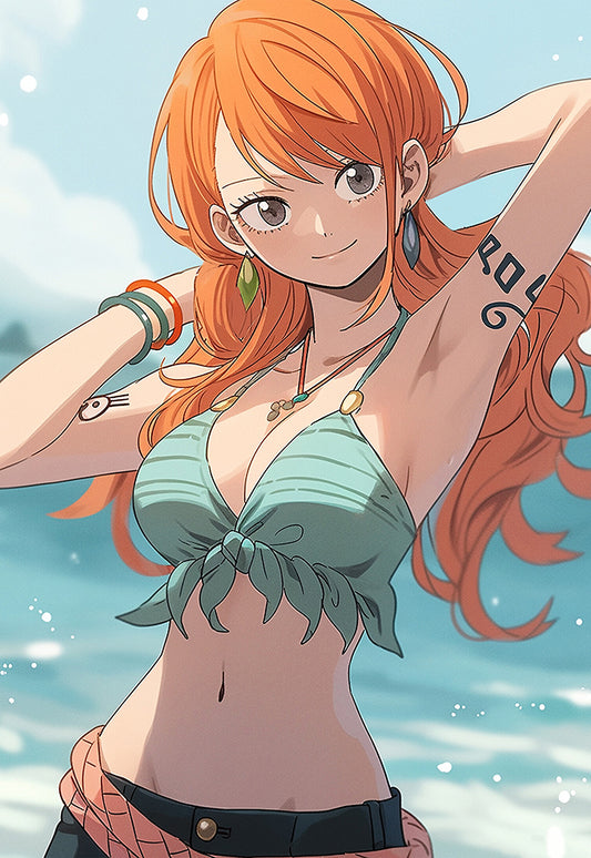 Nami Beach One Piece Poster