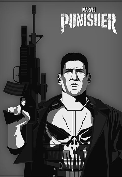 Punisher Monochrome Poster