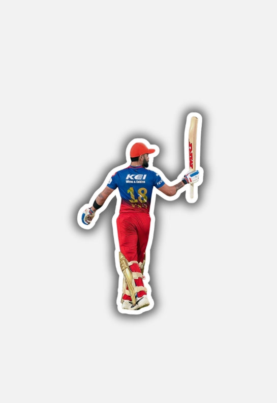 RCB Kohli with Bat Sticker | IPL | RCB Sticker