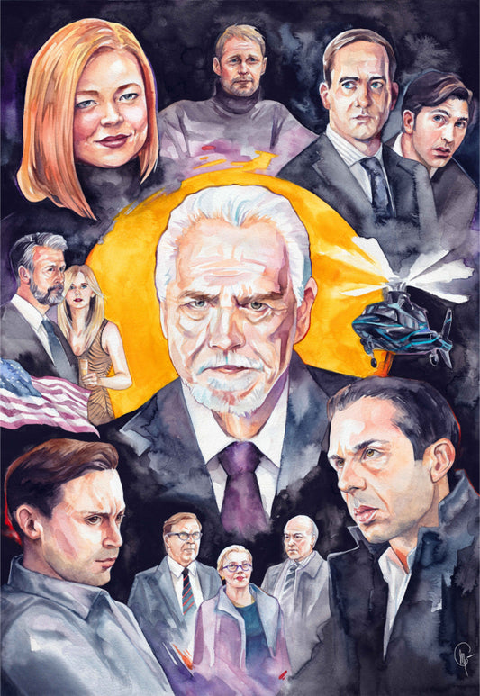 SUCCESSION Art Collage Poster