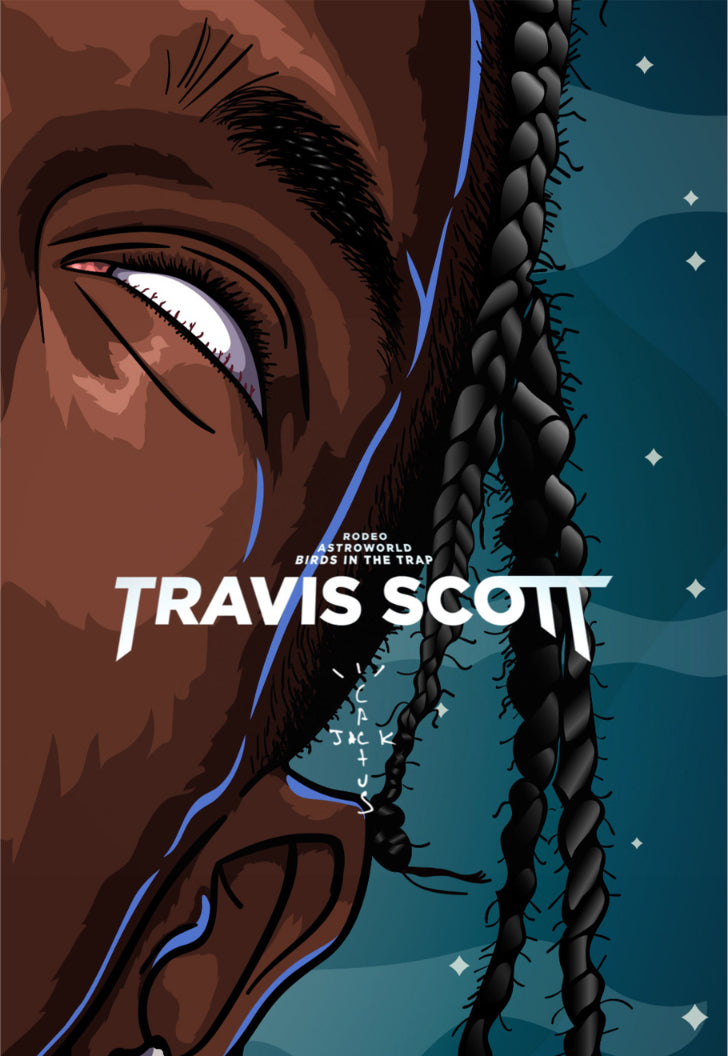 Travis Scott Portrait Poster