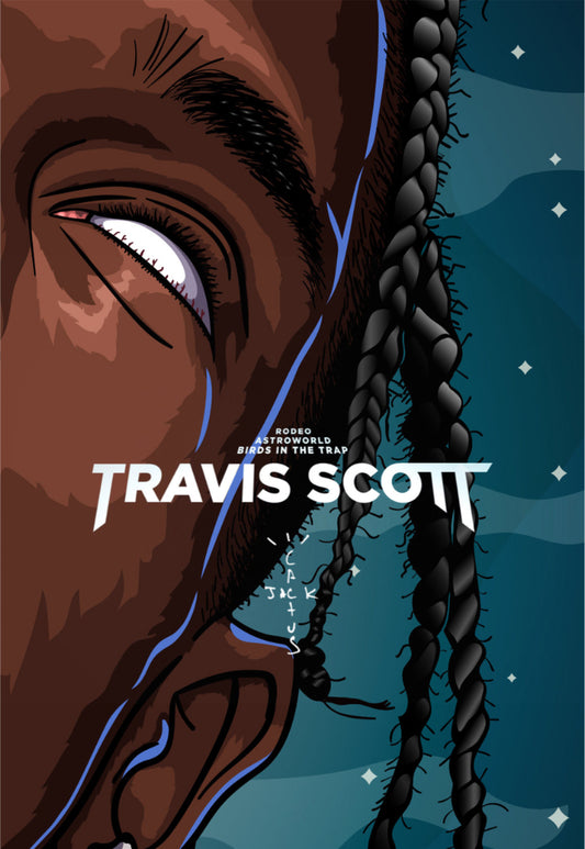 Travis Scott Portrait Poster