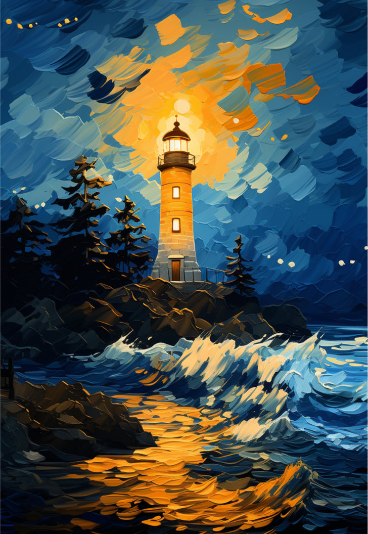 Light House Van Gogh Poster