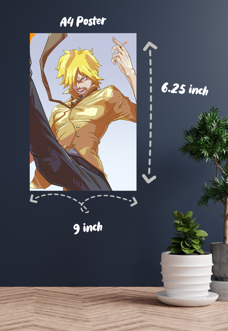 Vinsmoke Sanji Black Leg One Piece Poster