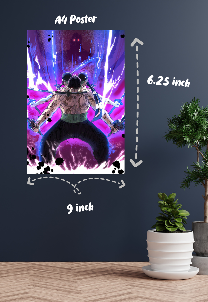 Zoro King Of Hell Poster