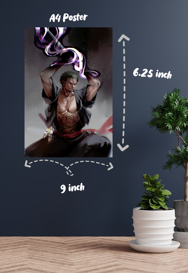 Zoro King of Hell One Piece Poster