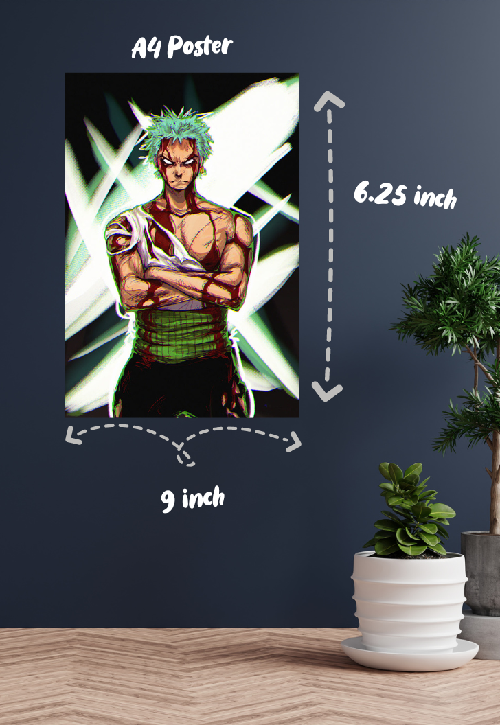 I Feel No Pain Zoro One Piece Poster