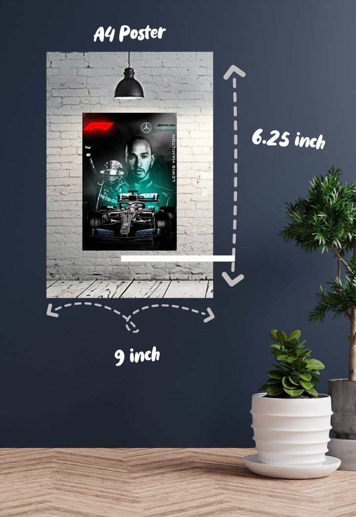 Lewis Hamilton Mercedes F1 Poster