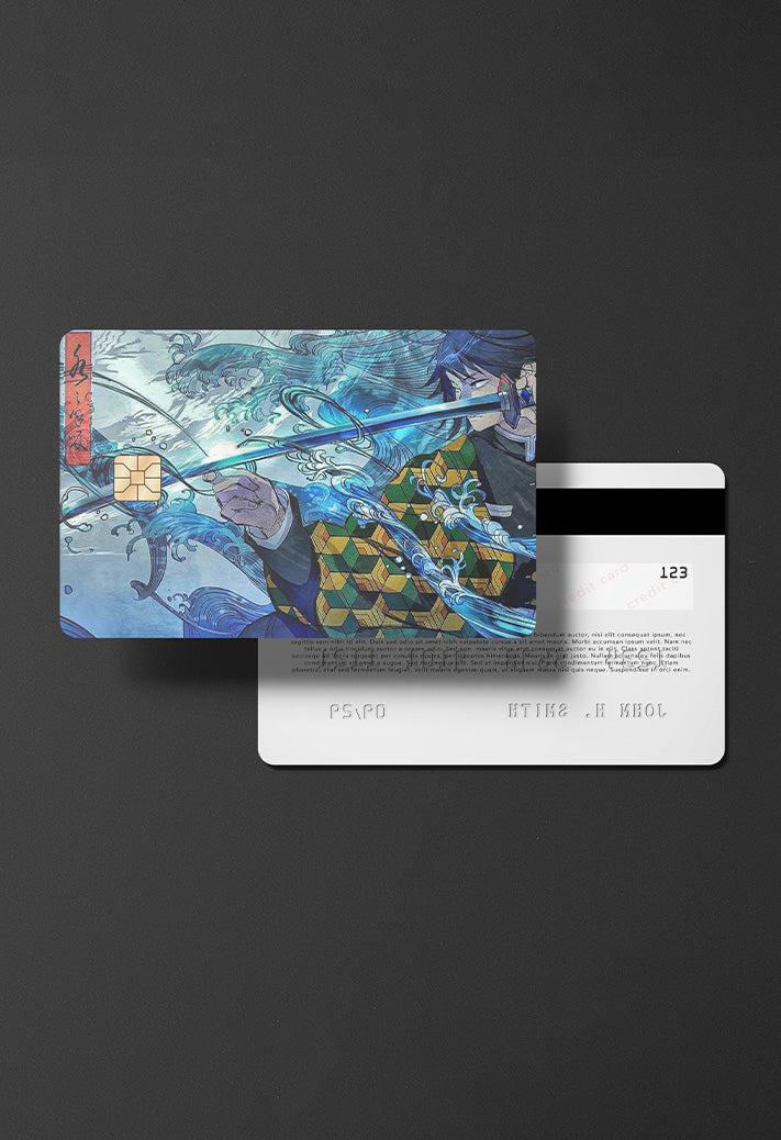 Giyu Water Hashira | Demon Slayer credit card | Anime Skin
