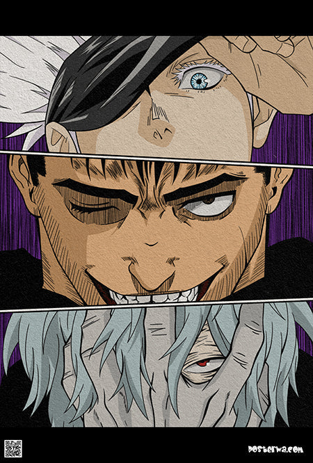 One Eyed Gojo Berserk Tomura Poster