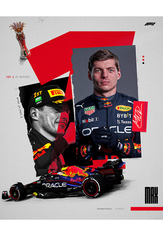 Red bull : Max Verstappen | Unstoppable Force | F1 Poster