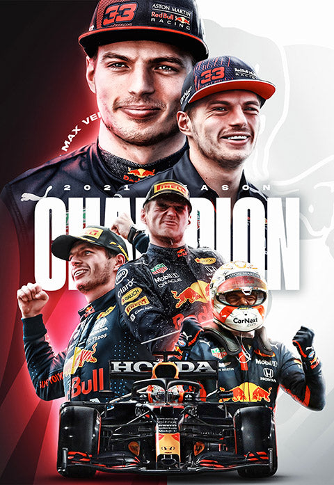 Max Verstappen Champion Poster