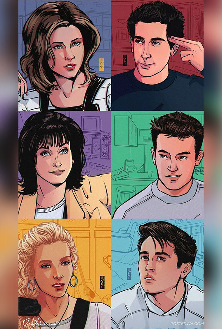 FRIENDS Cartoon Poster