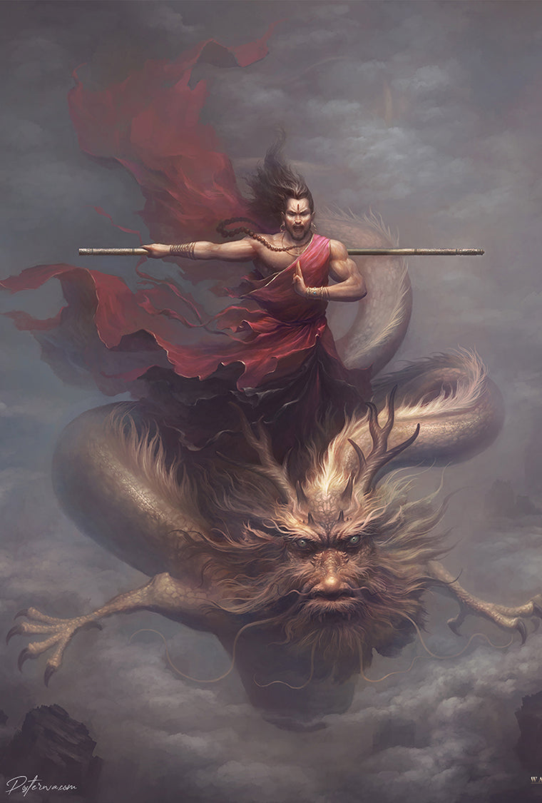 Monkey King Abstract Poster