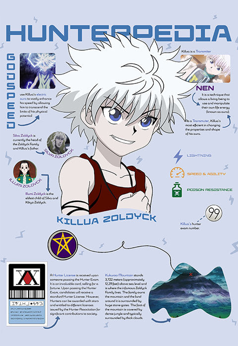 hxh Killua Zoldyck Poster
