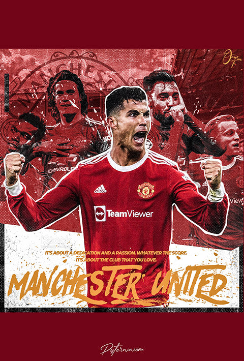 Christiano Ronaldo in Manchester United Poster