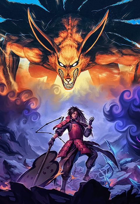 Kurama and Madara Poster