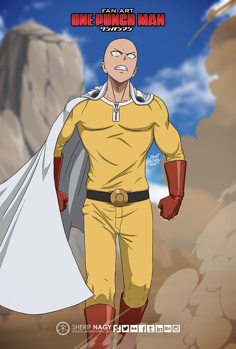 One Punch Man Angry Poster