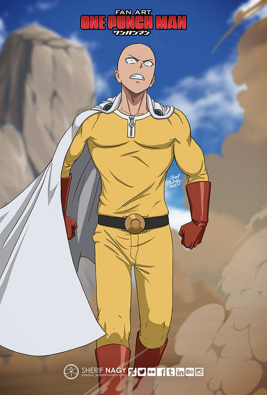 One Punch Man Angry Poster
