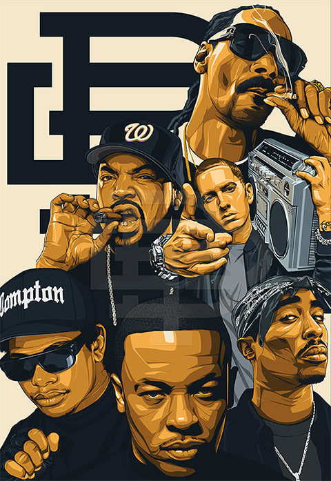 West Coast Rappers Poster