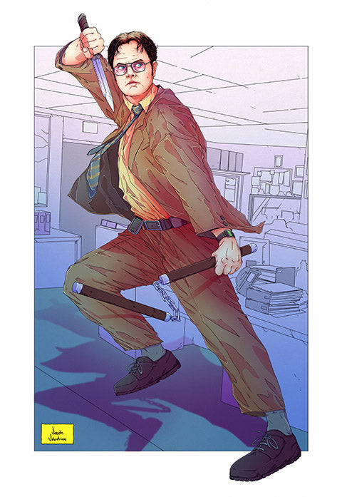 Dwight Schrute Action Poster