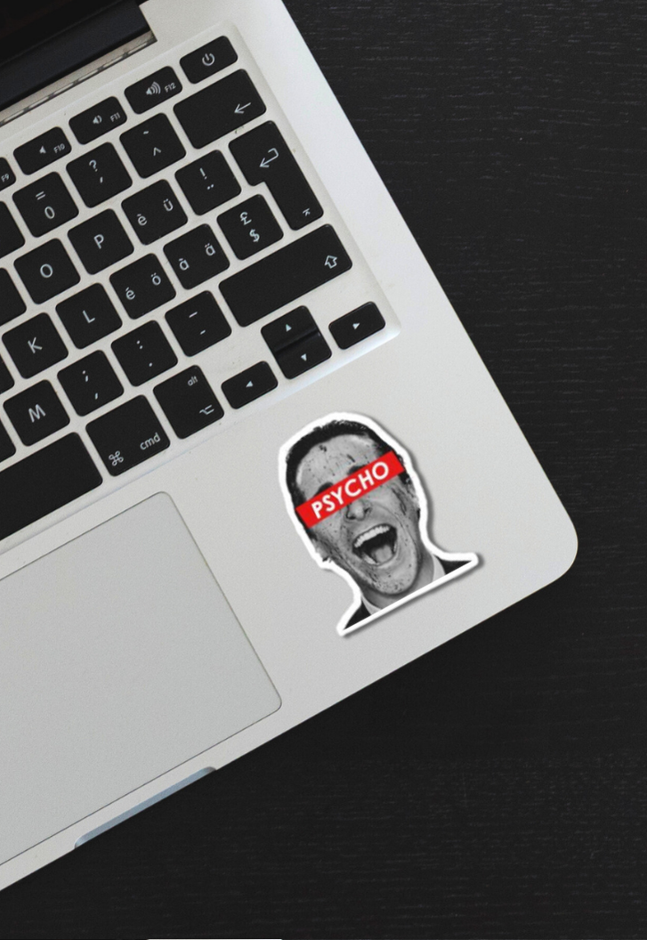 Patrick Bateman Laughing Psychopath Sticker