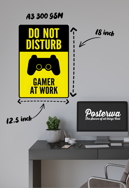 Do Not Disturb Game at Work Poster