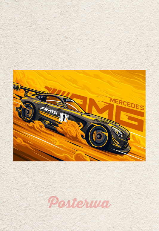 BMW AMG Car Poster