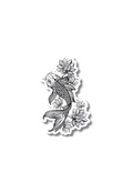 Koi Fish Black And White Sticker