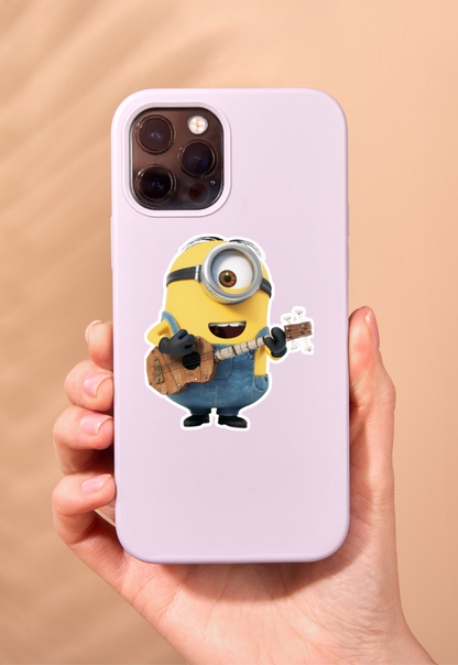 Stuart Minion With Guitar Sticker