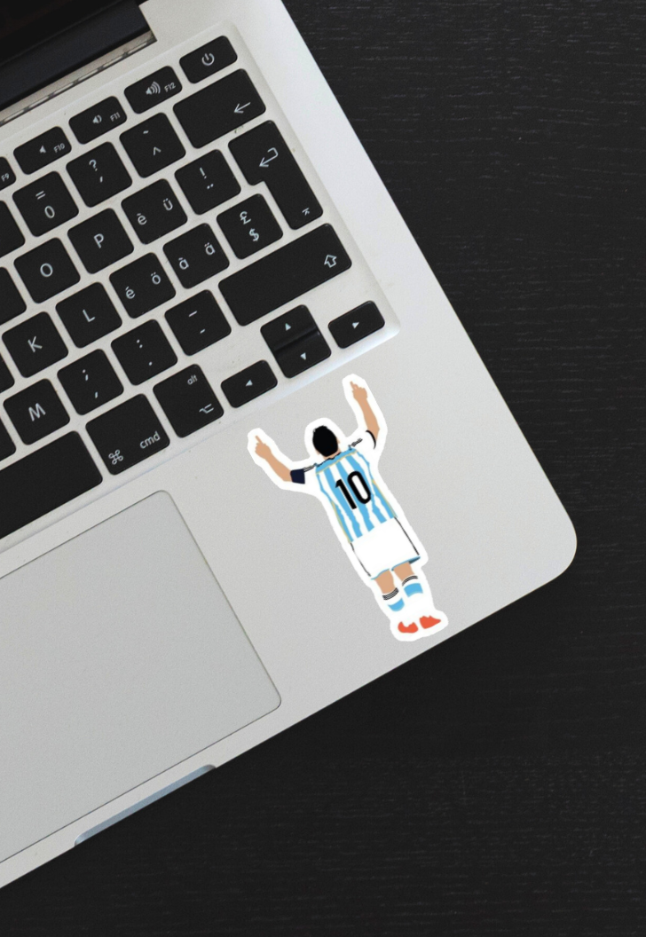 Lionel After The Goal Pose Sticker