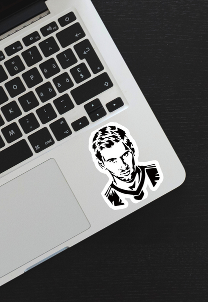 Messi Black And White Sticker