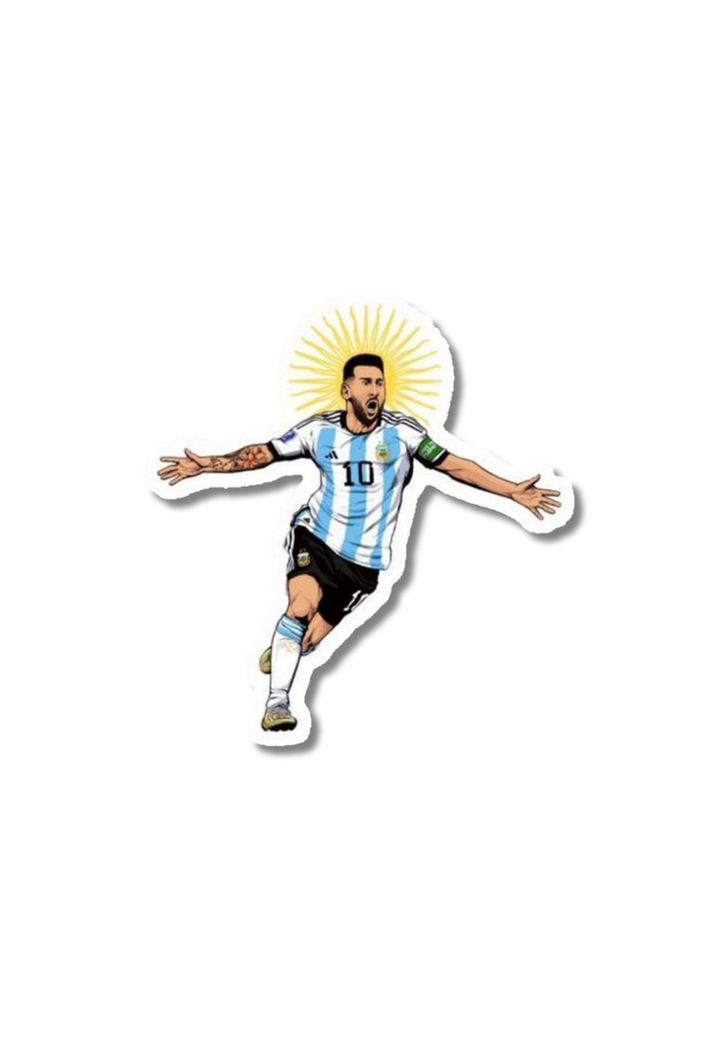 Lionel Messi Celebration With Argentine Sticker