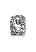 Girl With Skull And Snake Pink Balonrosu Sticker