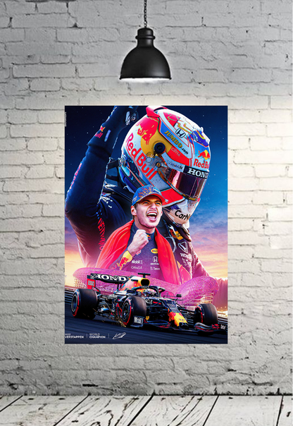 Max Verstappen Champion Poster