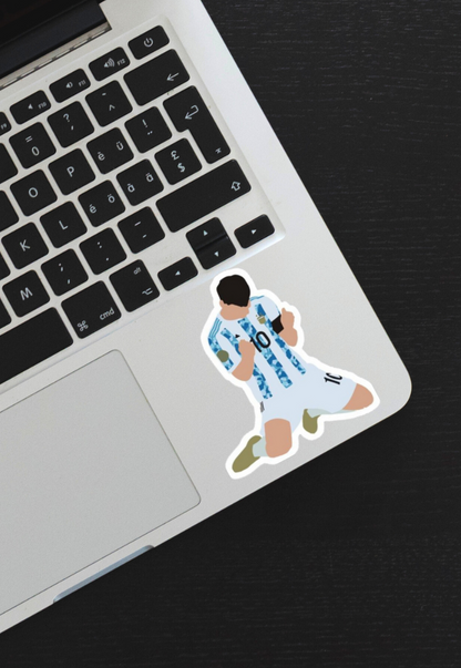 Messi Celebrates Argentina Victory Sticker