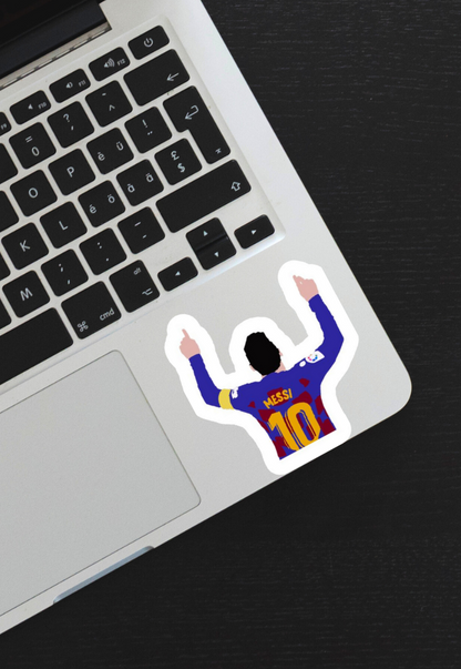 Messi Celebrates With Barca Sticker