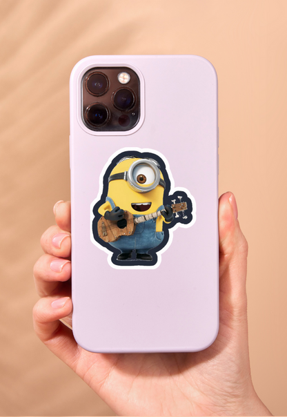 Stuart Minion With Guitar Sticker