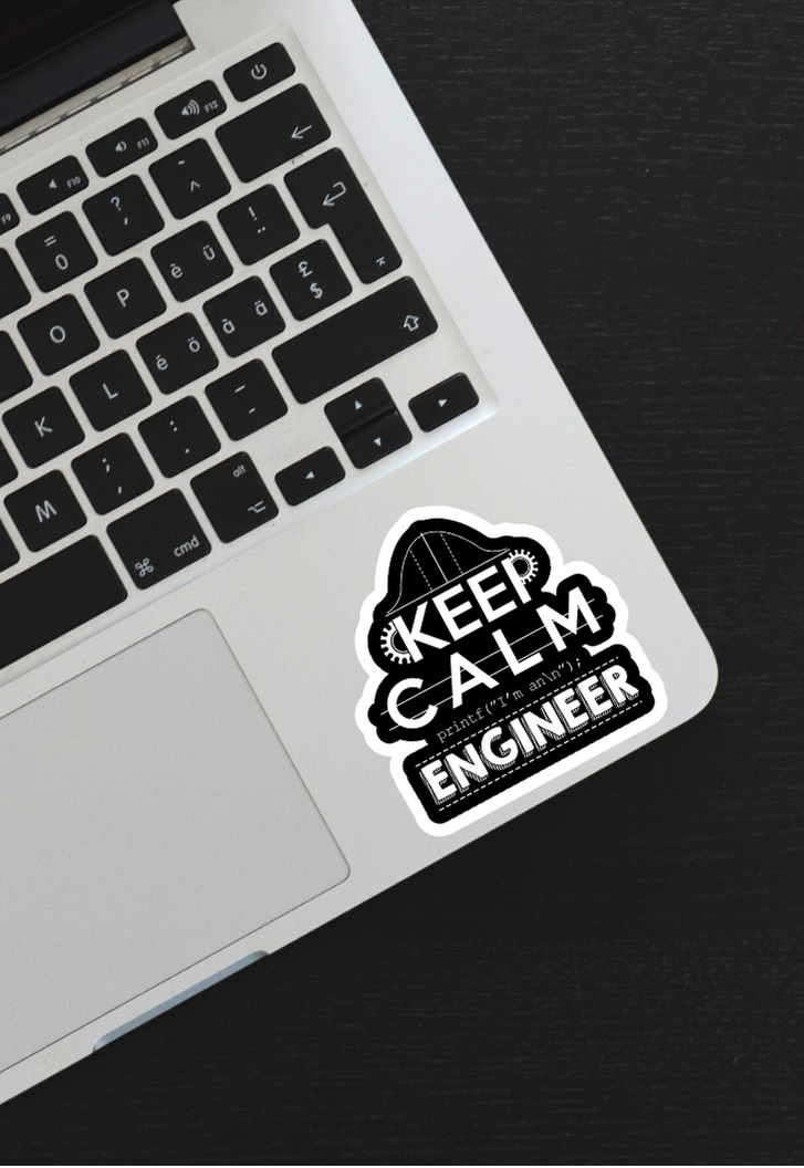 Keep Calm Engineer Sticker