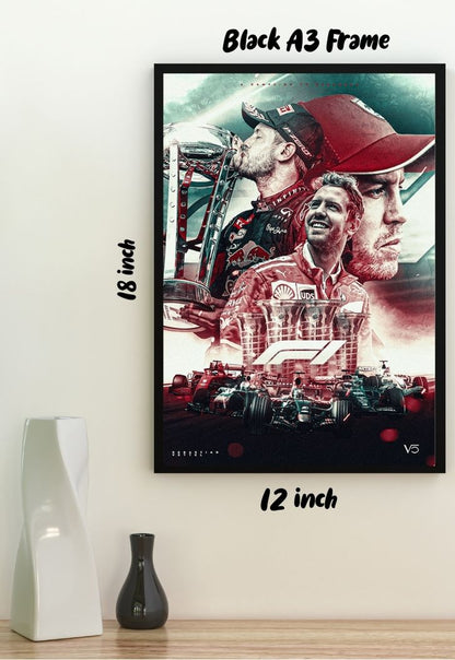 Sebastian Vettel trophy Poster