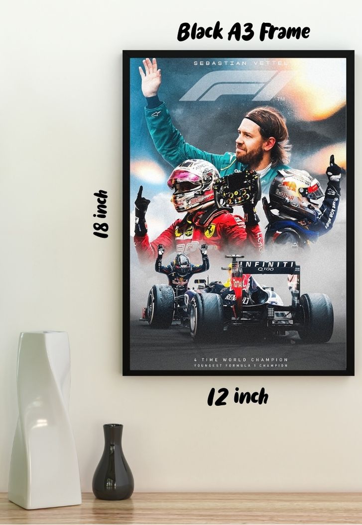 Sebastian Vettel Collage Poster