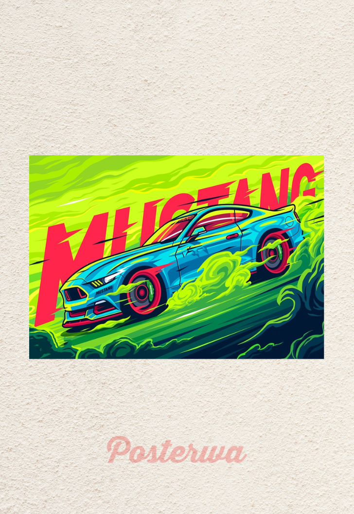 Ford Mustang GT Car Poster