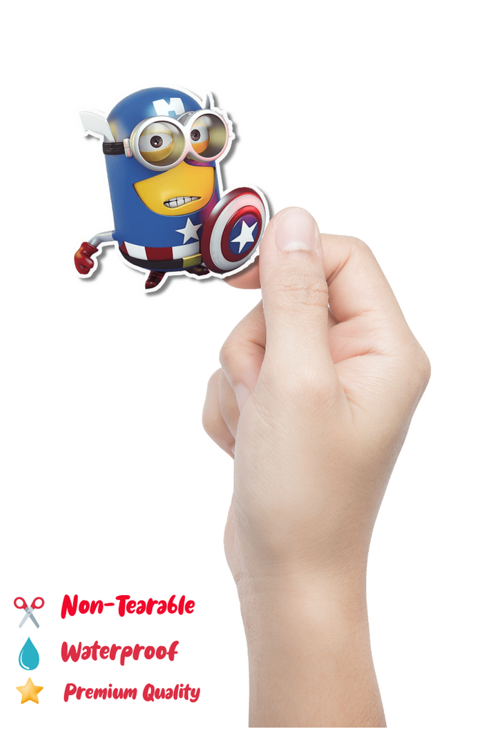 Minion Captain America Sticker